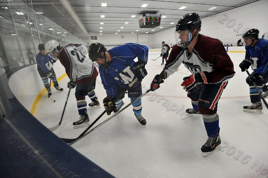 Wheaton College Men\'s Ice Hockey vs Middlesex Community College. - Photo By: KEITH NORDSTROM